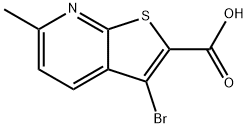 3-BROMO-6-METHYLTHIENO[2,3-B]PYRIDINE-2-CARBOXYLIC ACID 结构式