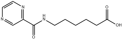6-(吡嗪-2-羧酰胺)己酸 结构式