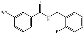 3-氨基-N-(2-氟苄基)苯甲酰胺 结构式