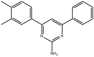 4-(3,4-dimethylphenyl)-6-phenylpyrimidin-2-amine 结构式