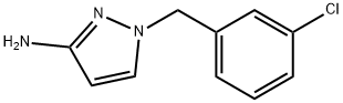 1-[(3-chlorophenyl)methyl]pyrazol-3-amine 结构式