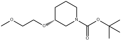 tert-butyl (3R)-3-(2-methoxyethoxy)piperidine-1-carboxylate 结构式