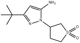 5-tert-Butyl-2-(1,1-dioxo-tetrahydro-1l6-thiophen-3-yl)-2H-pyrazol-3-ylamine 结构式