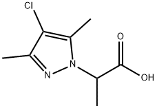 2-(4-氯-3,5-二甲基-1H-吡唑-1-基)丙酸 结构式