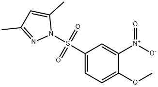 1-((4-methoxy-3-nitrophenyl)sulfonyl)-3,5-dimethyl-1H-pyrazole 结构式