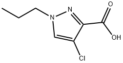 4-氯-1-丙基-1H-吡唑-3-羧酸 结构式