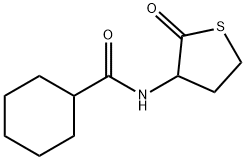 N-(2-oxotetrahydrothiophen-3-yl)cyclohexanecarboxamide 结构式