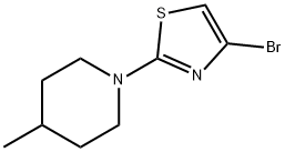 4-bromo-2-(4-methylpiperidin-1-yl)-1,3-thiazole 结构式