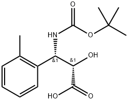(2S,3S)-3-((叔丁氧基羰基)氨基)-2-羟基-3-(邻甲苯基)丙酸 结构式