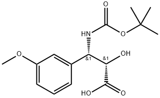 N-(Tert-Butoxy)Carbonyl (2S,3S)-3-Amino-2-hydroxy-3-(3-methoxy-phenyl)propionic acid 结构式