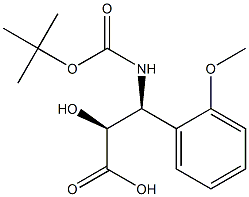 (2S,3S)-3-((叔丁氧基羰基)氨基)-2-羟基-3-(2-甲氧基苯基)丙酸 结构式