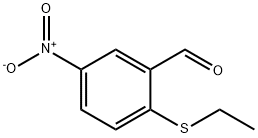 2-(ETHYLSULFANYL)-5-NITROBENZALDEHYDE 结构式