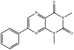 2,4(1H,3H)-Pteridinedione, 1,3-dimethyl-7-phenyl- 结构式