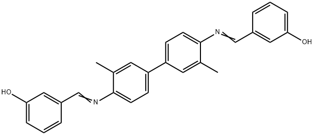 3,3'-[(3,3'-dimethyl-4,4'-biphenyldiyl)bis(nitrilomethylylidene)]diphenol 结构式