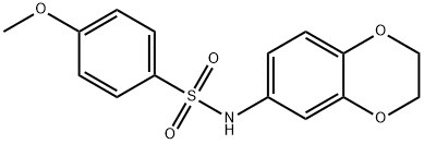 N-(2,3-dihydro-1,4-benzodioxin-6-yl)-4-methoxybenzenesulfonamide 结构式