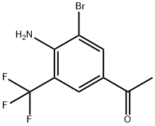 4'-氨基-5'-溴-3'-(三氟甲基)苯乙酮 结构式