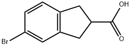 5-溴-2,3-二氢-1H-茚-2-羧酸 结构式