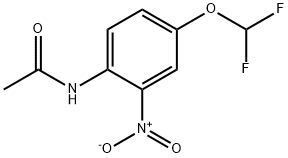 4-二氟甲氧基-2-硝基-乙酰苯胺 结构式