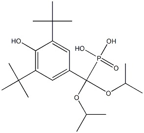 2,6-ditert-butyl-4-[di(propan-2-yloxy)phosphorylmethyl]phenol 结构式