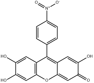 3H-Xanthen-3-one, 2,6,7-trihydroxy-9-(4-nitrophenyl)- 结构式