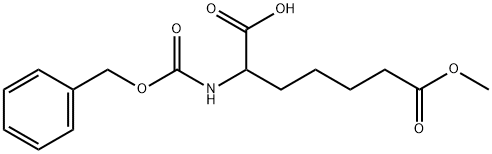 CBZ-RS-2-氨基庚二酸-7-甲酯 结构式