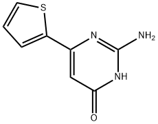 2-Amino-6-thiophen-2-yl-3H-pyrimidin-4-one 结构式