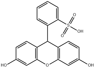 2-(3,6-二羟基-9H-氧杂蒽基)苯磺酸 结构式