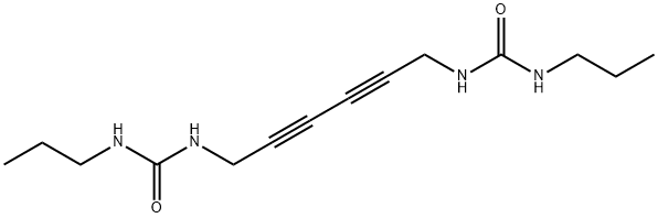 1,1'-(Hexa-2,4-diyne-1,6-diyl)bis(3-propylurea) 结构式