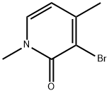 3-溴-1,4-二甲基-1H-吡啶-2-酮 结构式