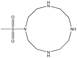 1,4,7,10-Tetraazacyclododecane, 1-(methylsulfonyl)- 结构式