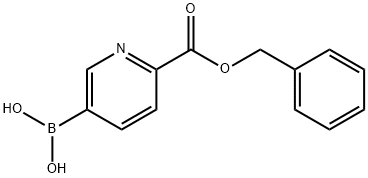 (6-((苄氧基)羰基)吡啶-3-基)硼酸 结构式
