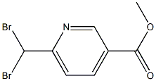 6-(二溴甲基)吡啶-3-羧酸甲酯 结构式