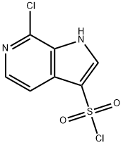 1H-PYRROLO[2,3-C]PYRIDINE-3-SULFONYL CHLORIDE, 7-CHLORO- 结构式