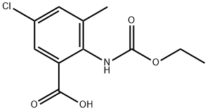 5-氯-2-乙氧基羰基氨基-3-甲基苯甲酸 结构式