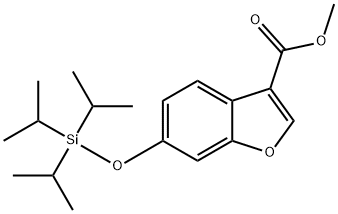 6-triisopropylsilanyloxy-benzofuran-3-carboxylic acid methyl ester 结构式