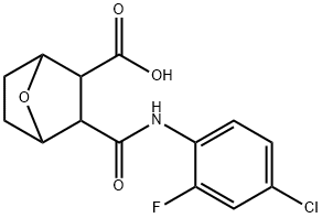 3-((4-chloro-2-fluorophenyl)carbamoyl)-7-oxabicyclo[2.2.1]heptane-2-carboxylic acid 结构式