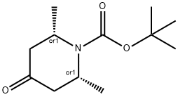 顺式-2,6-二甲基-4-氧代哌啶-1-羧酸叔丁基酯 结构式