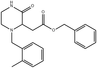 benzyl [1-(2-methylbenzyl)-3-oxo-2-piperazinyl]acetate 结构式