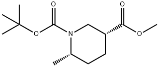 1-tert-butyl 3-methyl (3R,6S)-6-methylpiperidine-1,3-dicarboxylate 结构式