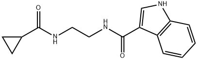 N-{2-[(cyclopropylcarbonyl)amino]ethyl}-1H-indole-3-carboxamide 结构式