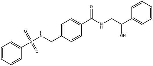 N-(2-hydroxy-2-phenylethyl)-4-{[(phenylsulfonyl)amino]methyl}benzamide 结构式