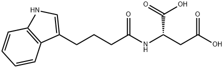 (S)-2-(4-(1H-indol-3-yl)butanamido)succinic acid 结构式