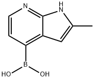 (2-甲基-1H-吡咯并[2,3-B]吡啶-4-基)硼酸 结构式
