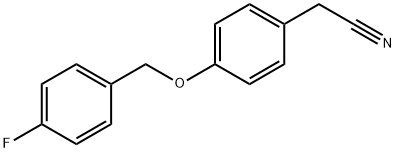 2-(4-(4-氟苄基)氧基)苯基)乙腈 结构式