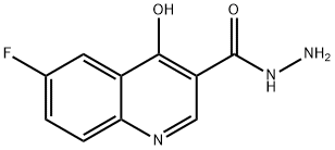 6-fluoro-4-hydroxyquinoline-3-carbohydrazide 结构式