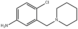 4-氯-3-(哌啶-1-基甲基)苯胺 结构式