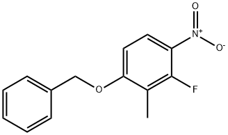 1-(苄氧基)-2-甲基-3-氟-4-硝基苯 结构式