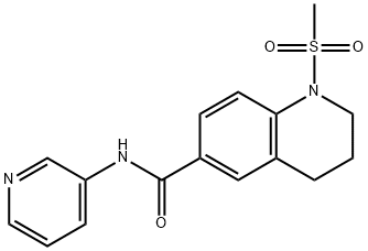 1-(methylsulfonyl)-N-(3-pyridinyl)-1,2,3,4-tetrahydro-6-quinolinecarboxamide 结构式