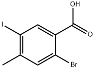 2-溴-5-碘-4-甲基苯甲酸 结构式