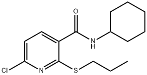 6-chloro-N-cyclohexyl-2-(propylthio)nicotinamide 结构式
